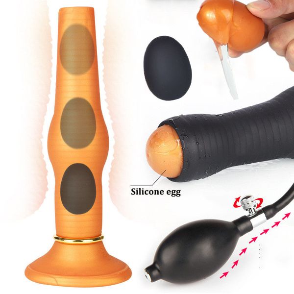 Giocattoli anali Silicone ano Ovopositore flusso d'aria che spinge la vagina ano uovo gluteo spina stimolante Massaggio prostatico sesso adulto Ano giocattolo del sesso 230720