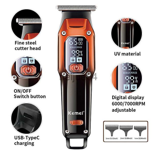 Clippers Aparadores Kemei658 Aparador de Cabelo Para Homens Aparador de Barba Profissional Aparador de Cabelo Electr Navalha Corte de Cabelo Hine Corte de Cabelo Electr Shaver x0728