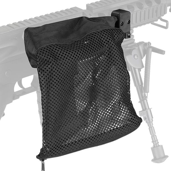 Fire Wolf AR-15 Munition Messing Shell Catcher Mesh Trap Reißverschluss für 20-mm-Schiene Nylon-Netz schwarz