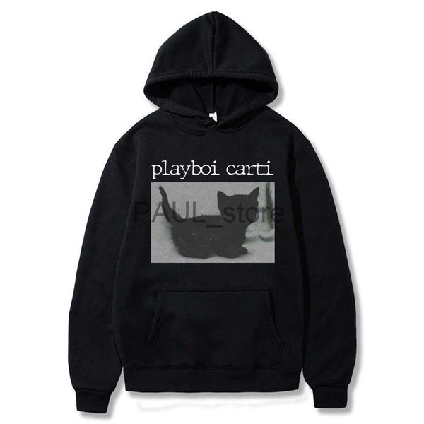 Herren Hoodies Sweatshirts Hip Hop Rap Sänger Playboi Carti Vintage Print Hoodies Lässige Lose Kapuzenpullover Übergroße Männer Frauen Fleece Trainingsanzug x0720