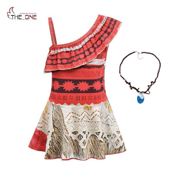 MUABABY Vestito Moana per Ragazze per Abbigliamento da Nuoto in Spiaggia Costume da Bagno Estivo Monospalla per Bambini Costume da Bagno alla Moda per Bambini