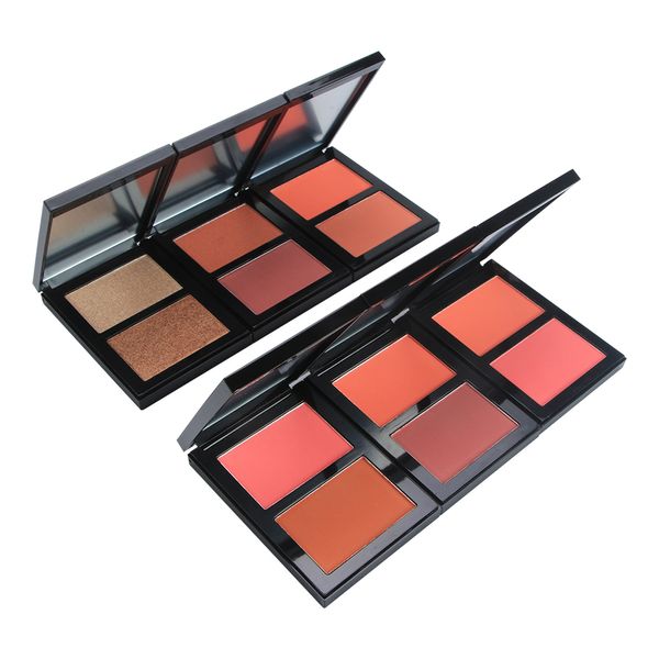 Blush 20pcs частная этикетка контур контур макияж свободная порошковая палитра 2 Цветная вегана настраивает собственную косметику оптом 230720