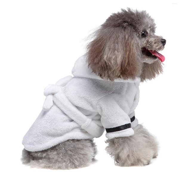 Roupa para cachorro pijama para animais de estimação com capuz engrossado supermacio roupa vestível para cachorros pequenos menino menina