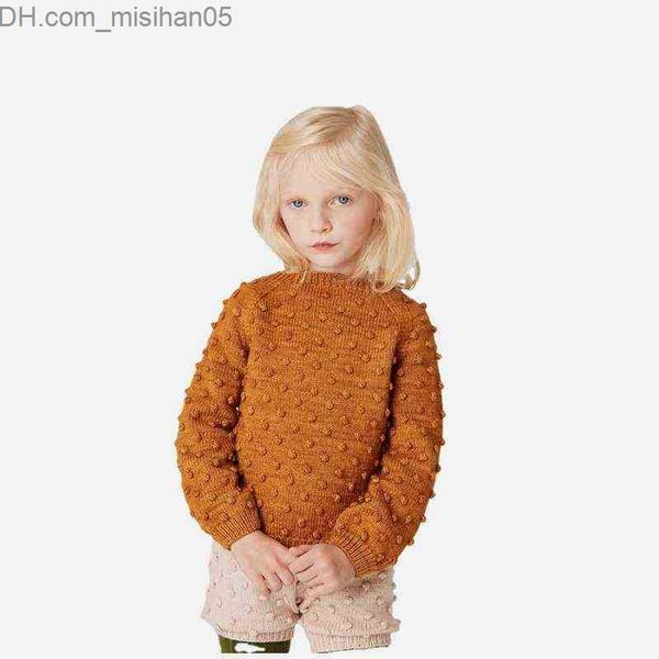 Pullover Toddler Boy Girl Crochet Abbigliamento per bambini Teen Maglieria a maniche lunghe Pullover per bambini Maglione lavorato a maglia Teenager Abbigliamento in maglia 0913 Z230726