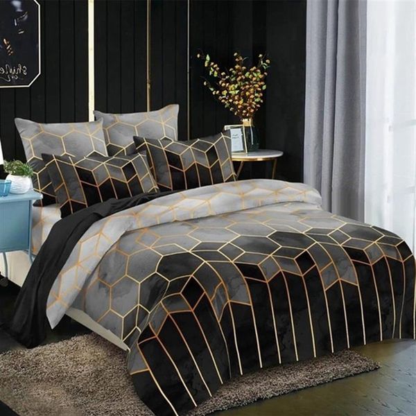 Conjuntos de edredons de cama de designer conjuntos de cama macios escovados capa de edredom fronhas para decoração de casa conjunto de cama queen king roupas de cama307B