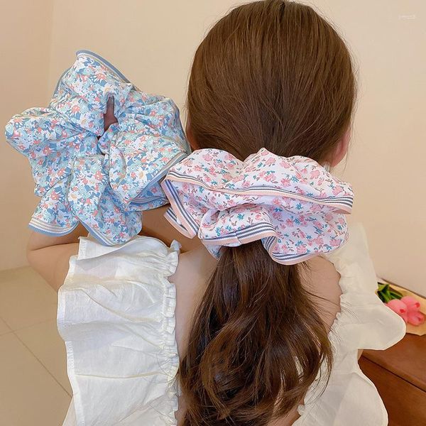 Grampos de cabelo KAITIN Estampados Gravatas Grandes Femininas Acessórios para Cabeça Francês Elegante Temperamento Corda Baixa Acessórios para Meninas