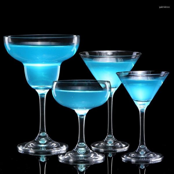 Copos de Vinho 6 Estilos 100-200ML Copo de Coquetel Boca Larga Prato Champanhe Taça Martini Bar Bebidas Domésticas