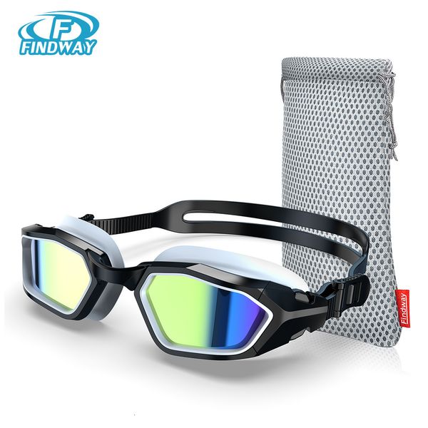 Tauchmasken Findway Professionelle polarisierte Schwimmbrille für Erwachsene, beschlagfrei, auslaufsicher, 100 UV-Schutz, Jugend-Poolausrüstung 230721