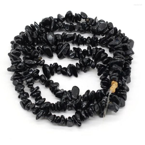 Perline Moda Irregolare 5-8mm Pietra Naturale Agata Nera Ghiaia Perline Per Monili Che Fanno Accessori Braccialetto Collana FAI DA TE