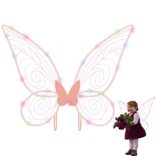 Новинка Games Girls Fairy Wings Halloween Angel Wing Childry Prade для Princess Butterfly Costume Accessy Party 230721