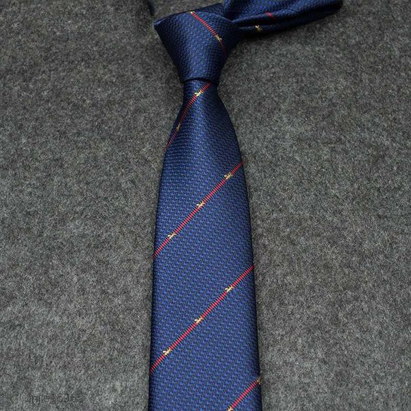 Gravata de pescoço de mulheres negras de grife gravatas listradas azuis vermelhas presentes de noivado de casamento ornamento de festa masculino meninos terno de negócios carta simples