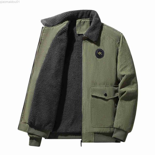 Мужские куртки мужчины Corduroy Winter Coats Fleeme вниз по курткам повседневные jaquetas Новая мода мужчина толстый теплый Parkas Short Winer Jackets Size 5xl L230721