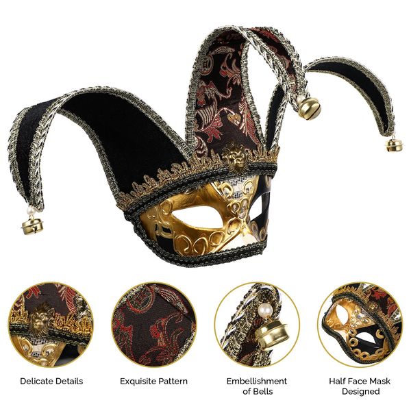 Venezianische Maske im venezianischen Stil, Maskerade, Party-Maske, Halloween-Karnevalsmaske, Kostümball, Verkleidungsmaske, Karneval, Herren-Venedig-Maske