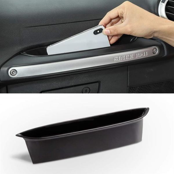 GrabTray Organizador de Bandeja de Armazenamento de Passageiros Pega Caixa de Acessórios para 2011-2018 Jeep Wrangler JK JKU Acessórios Interiores QC43292y