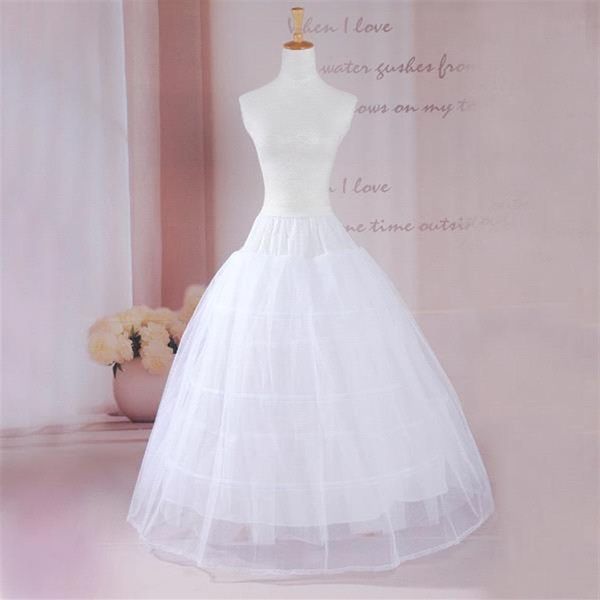 Hochwertige A-Linie Plus Size Krinoline Braut 3 Hoop Zweilagige Petticoats für Hochzeitskleid Hochzeitsrock Zubehör Slip CP2683