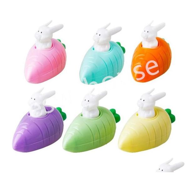 Andere festliche Partyartikel Ostergeschenke Hase in einer Karotte Auto Uhrwerk Spielzeug Kinder Kinder Baby Geschenke Zufällige Farbtropfen liefern Dhyyz