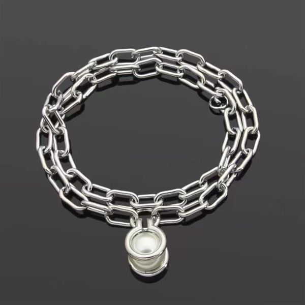 Bracciale in oro bianco carino coppia braccialetto fascino bracciale personalizzato catena in acciaio inossidabile gioielli feng shui banda di amicizia designer di lusso b304U