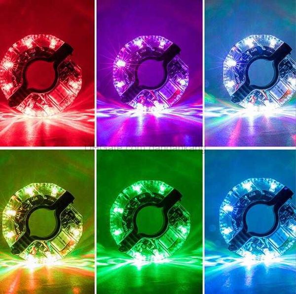 Commercio all'ingrosso Mozzi per biciclette da bicicletta Luce anteriore / posteriore per bici Luce notturna a LED Fanale posteriore di avvertimento Ricarica USB impermeabile Luci flash da guida Accessori per biciclette