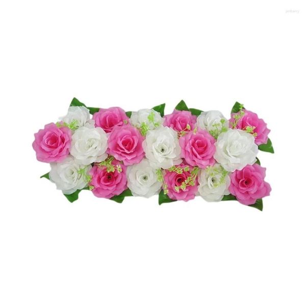 Fiori decorativi 100/200 cm Stuoia per fiori da sposa Disposizione delle pareti Forniture Seta Peonia Rosa Decorazioni floreali artificiali per matrimoni Arco in ferro