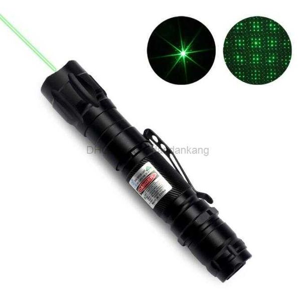 Torce laser militari ad alta potenza da 5 W 532nm Puntatore laser a raggio rosso verde viola blu potente batteria ricaricabile USB 18650 Torcia laser con clip a penna