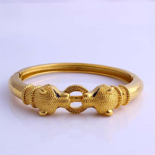 Fansheng hohe Quantität Charme Leopard Armreif solide Gelbgold G F Armreifen für Frauen Männer Schmuck afrikanischen äthiopischen Geschenk275G