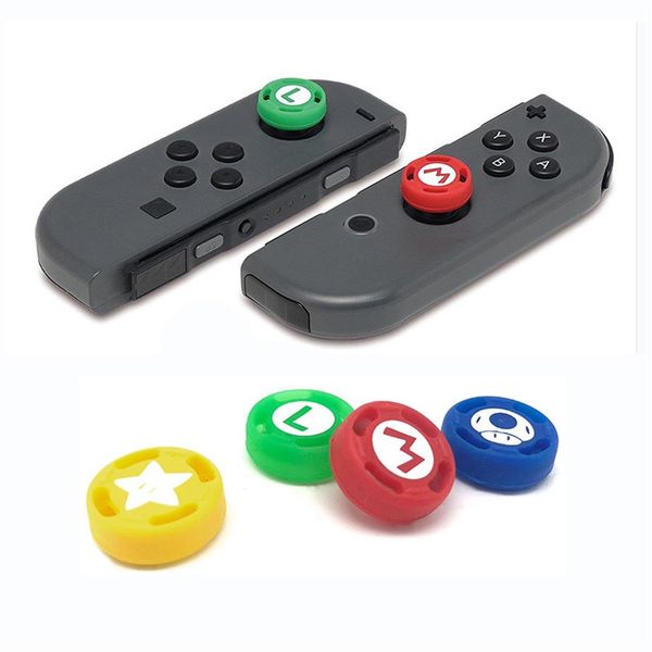 Tampas de joystick analógico Nintend Switch 3D para Nintendo Switch Lite Silicone Cap Grip Gamepad para Joy-con278w