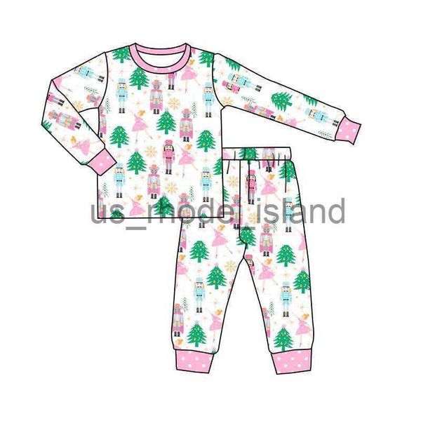 Pyjamas Kinder-Weihnachtspyjama-Set Kleinkinder-Jungen-Mädchen-Pyjama im Pullover-Stil Kinderpyjama Langarm-Hosenpyjama x0721