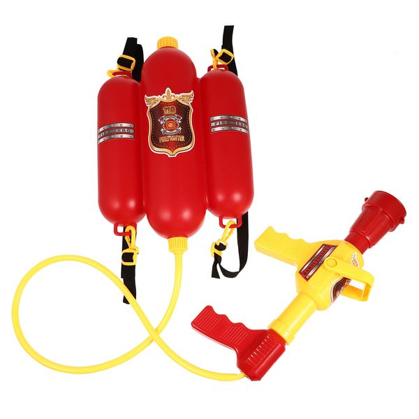 Sand Spielen Wasser Spaß Feuerwehrmann Rucksack Spielzeug Neuheit Feuerlöscher Squirt Super Shooter Kinder Rucksack Sommer 230721