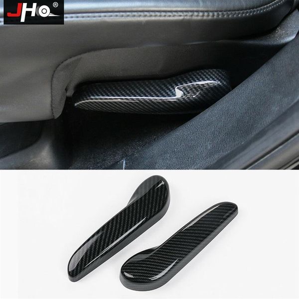 Rivestimento della copertura della maniglia di regolazione del sedile in fibra di carbonio ABS per Jeep Grand Cherokee 14-19256d