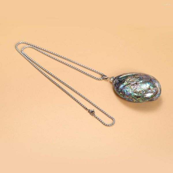 Anhänger Halsketten Natürliche Shell Halskette Wasser Tropfen Form Abalone Edelstahl Kette Für Schmuck Geschenk