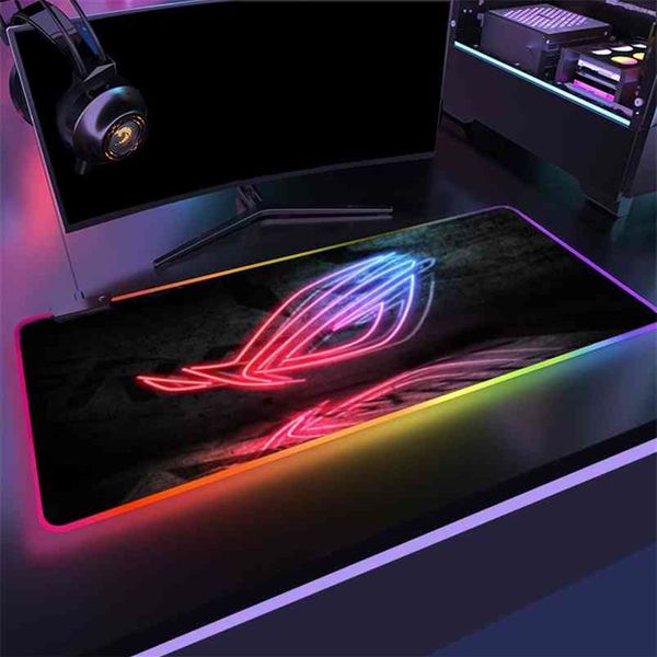 RGB Oyuncu Republic Mouse Pad Oyun Bilgisayar Rog Mousepad Led Büyük Gamer Mausepad Halı Büyük Masa Mat Desteği DIY 210615271J