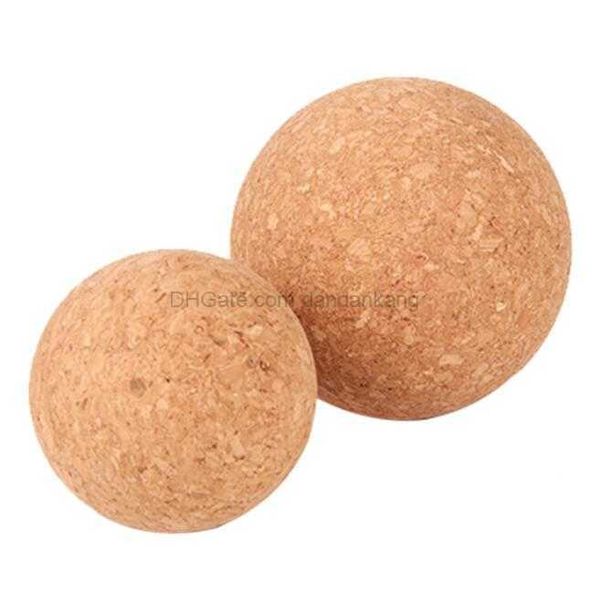 Bola massageadora de rolos de ioga Bola de massagem lacrosse de cortiça de madeira de alta densidade Bola de massagem de terapia de tecidos profundos