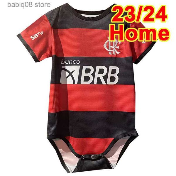 Fans Tops Tees 23 24 Flamengo GABI Babykleidung Fußballtrikots PEDRO E.RIBEIRO DE ARRASCAETA FABRICIO B. EVERTON Heimfußballtrikots Kurzarmuniform T230720