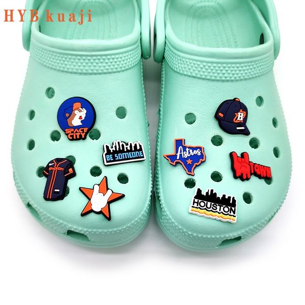 HYBkuaji custom texas things charms per scarpe scarpe all'ingrosso decorazioni fibbie in pvc per scarpe