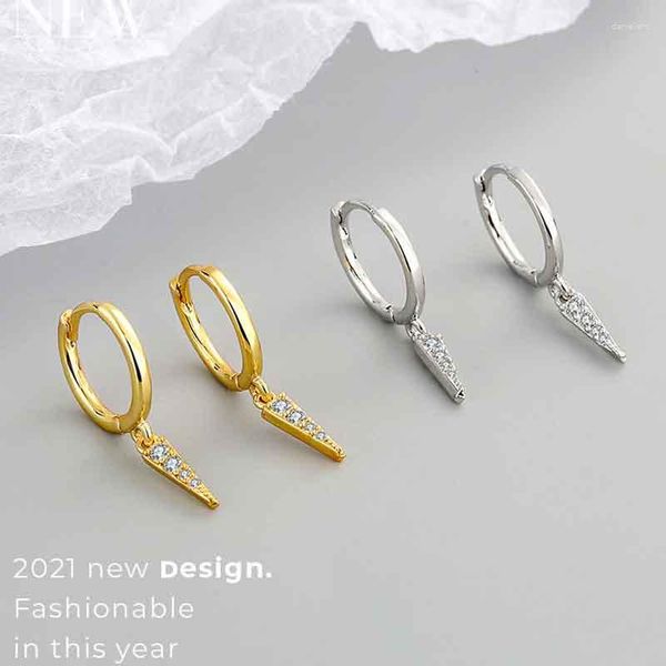 Creolen KOFSAC Kreative 925 Sterling Silber Für Frauen Modeschmuck Kleine Dreieckige Ohrring Dame Party Zubehör