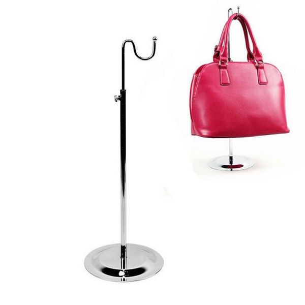suporte de exibição de bolsas femininas rack de exibição de metal ajustável suporte de gancho peruca bolsa chapéu lenço de seda loja de roupas pro305n