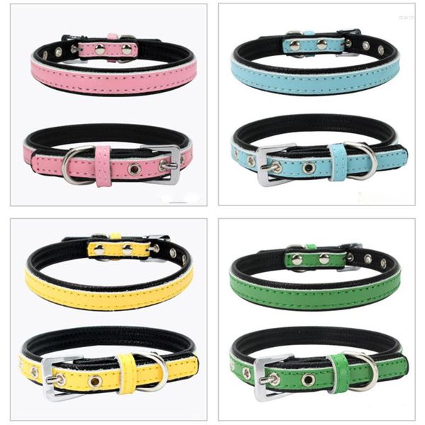 Collari per cani 36pcs/lot Cute Pets Regolabile PU Leather Puppy Pet Collare per cani Cat