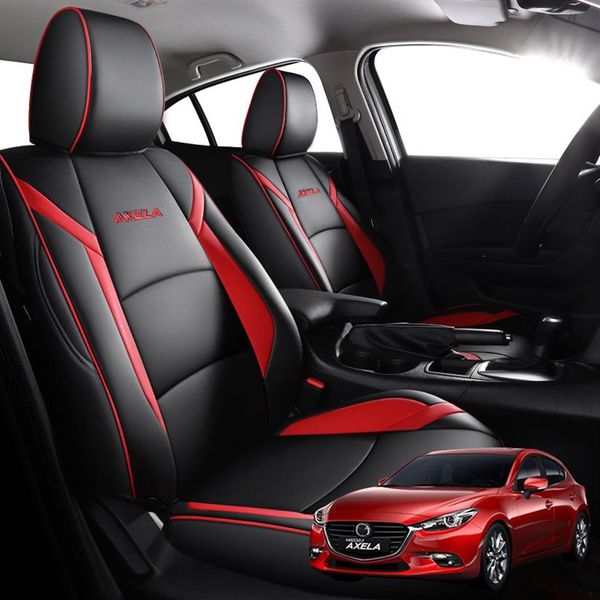 Otomatik Sport Yüksek kaliteli deri aksesuarlar Araba koltuk kapağı özel fit Mazda 3 Axela 2015 2015 2016 2017 2018 2018 2019244k