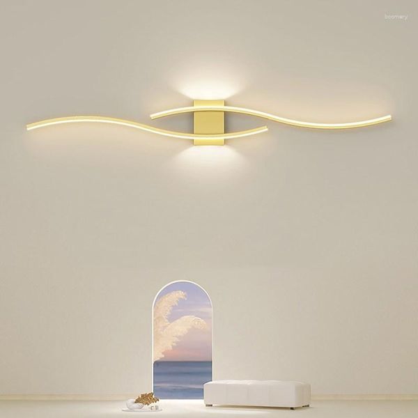 Настенные лампы модерщики светодиодные длинные полосатые лампы телевизионные фон декоративное освещение для спальни гостиная домашняя крытая приспособление