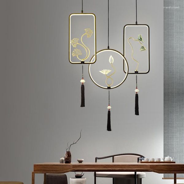 Lampade a sospensione Chinese Zen Tea Room Piccolo Droplight Design Sense Lighting Designer Creative Restaurant Bar Lamp