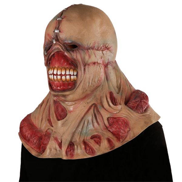 Maschere per feste Maschera per zombi di Halloween Spaventoso Tyrant Horror Evil Cosplay Nemesis Costume Puntelli Movie Latex Clown Devil Face Cover 230721