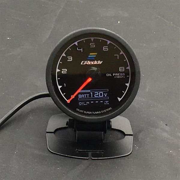 62mm 2/5 pollici 7 colori in 1 Racing GReddy Multi D A Display digitale LCD Indicatore pressione olio Sensore pressione olio209O