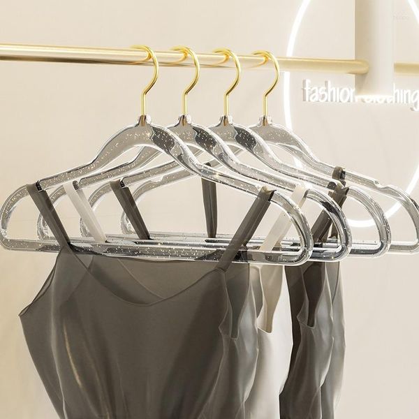 Cabides 10 Pçs Acrílico Roupa Casaco Para Lojas de Roupas Rack de Secagem Antiderrapante Guarda-Roupa Economia de Espaço Armazenamento