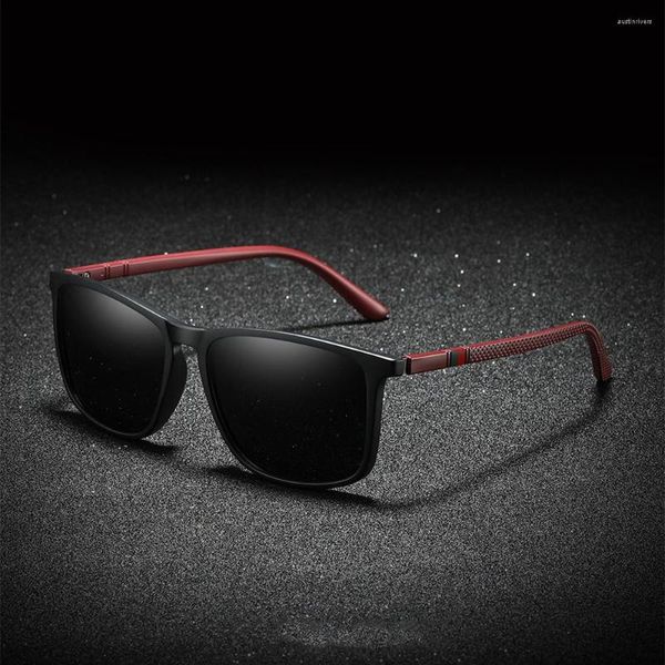 Sonnenbrille TR90 Tempellegierung Quadratisch Polarisierte Sonnenbrille Spiegel Maßgeschneiderte Myopie Minus Rezeptlinse -1 bis -6