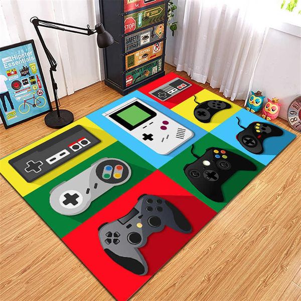 Cartoon Tapete Gamer-Teppich, rutschfest, waschbar, für Wohnzimmer, Arbeitszimmer, Schlafzimmer, spielende Kinder, 100 x 150 cm, Raumteppich 210234B