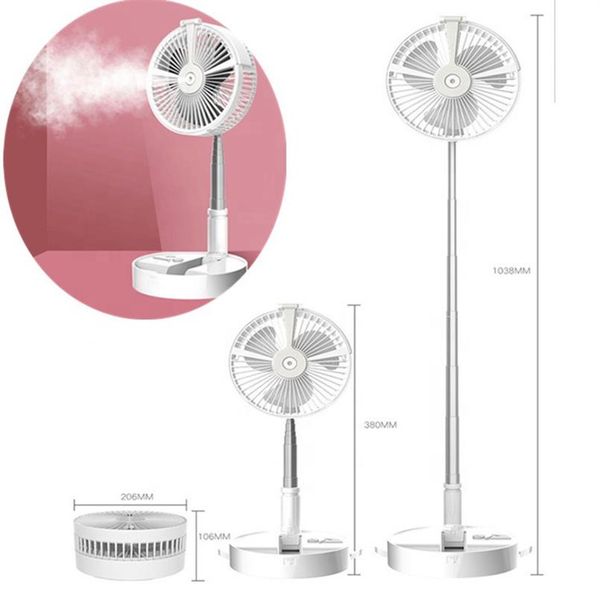 5 em 1 multifuncional telescópico dobrável mini usb ventilador spray refrigeração ventiladores elétricos 4 engrenagens ajustáveis energia eólica para casa o1912