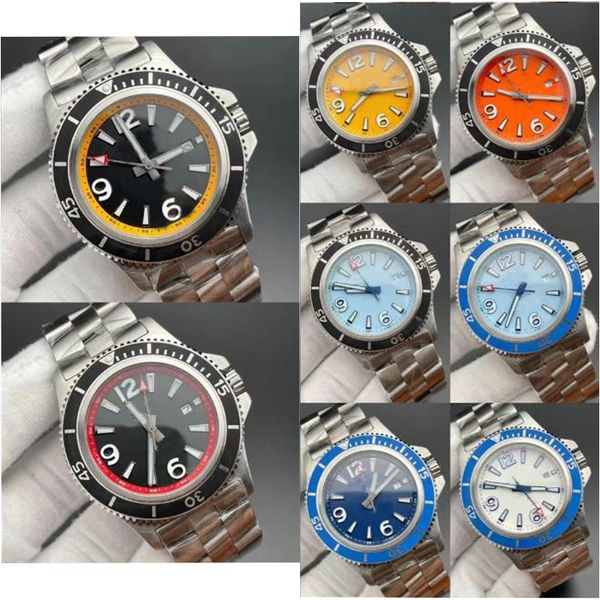 Relógio automático masculino designer u1 clássico 46mm relógio 904L pulseira de borracha todo mostrador de aço inoxidável safira relógio à prova d'água montre de luxe