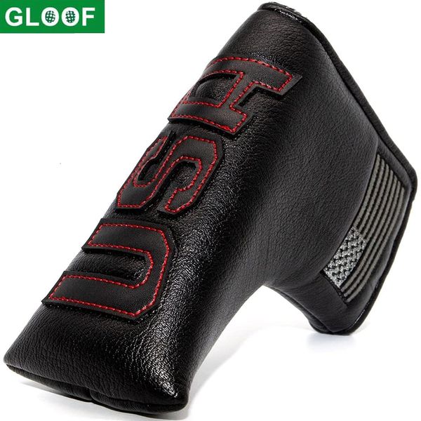 Outros produtos de golfe GLOOF golf Black Putter Headcover Covers Cover Putters Magnetic USA Flag Blade Putter Headcovers with Magnet 230720