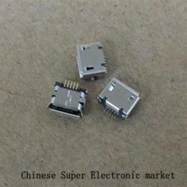 1000pcs SMD MICRO MINI USB 5 pin 5pin connettore femmina ha allungato needle300O