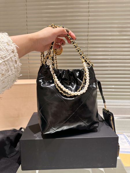 2023 Fashion Handtasche Luxus Design Designer Tasche Pearl eingelegtes Metallkettenbeutel obere Klasse 1 Schulter -Crossbody -Tasche